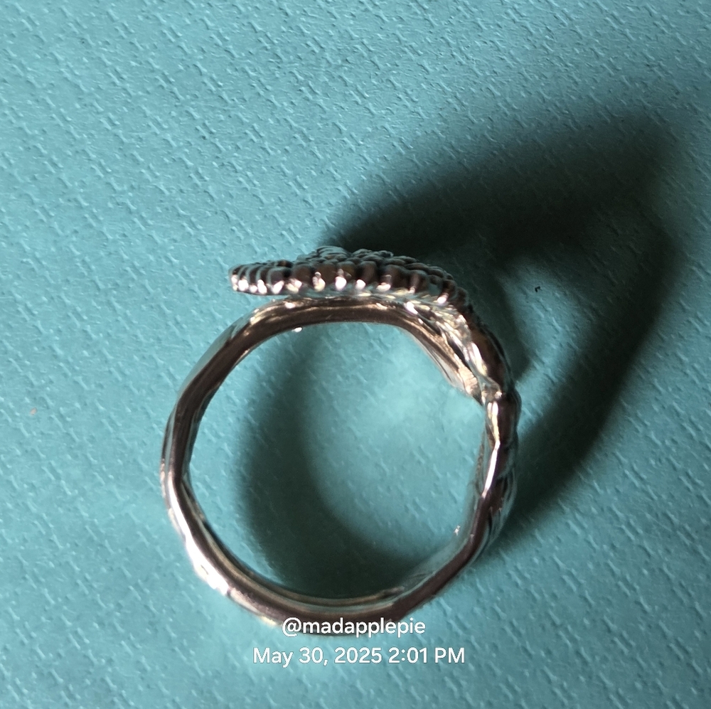 1885 Tiffany & Co.  Dandelion Spoon Ring in Sterling Silver Luxury Vintage #44 - Picture 10 of 12